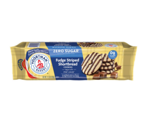 Voortman Sugar Free Fudge Striped Shortbread  Cookies 11.3oz 6ct