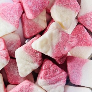 Bubs Sour Strawberry Vanilla Diamond Swedish Gummies 2.75lb Bulk