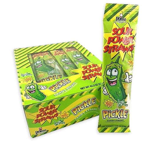 Sour Power Pickle Flavor Sour Straws Limited Edition 24ct