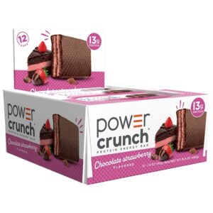 Power Crunch Protein Wafer Bars Chocolate Strawberry Creme 1.4oz 12ct