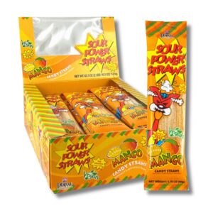 Sour Power Straws Mango 24ct
