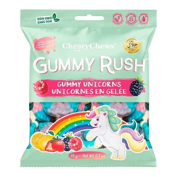 Gummy Rush Gummy Unicorns Candy 3.1oz 12ct