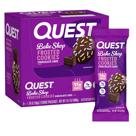 Quest Frosted Protein Cookies Chocolate Cake 1.76oz 8ct