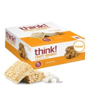 Think! Crispy Protein Squares Toffee Pretzel Crunch 1.52oz 10ct
