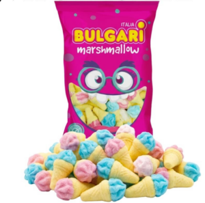 Bulgari Italia Sugared Ice Cream Cone Shaped Marshmallows 2lb Bulk