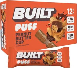 BUILT Puff  Peanut Butter Cup Protein Bar 1.41oz 12ct